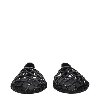 Black Leather Ballet Flats