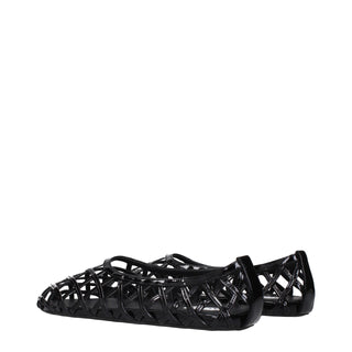 Black Leather Ballet Flats