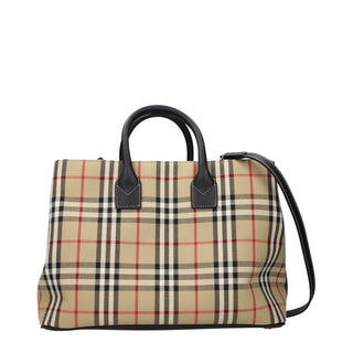 Beige Fabric Handbag