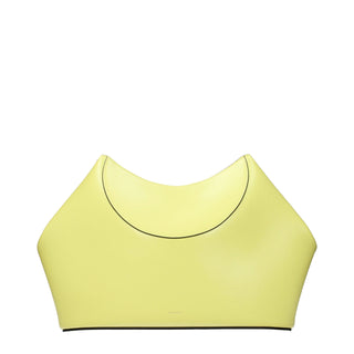 Yellow Leather Clutch Bag