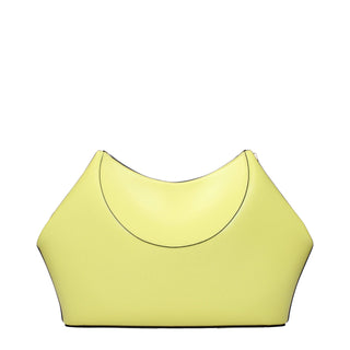 Yellow Leather Clutch Bag