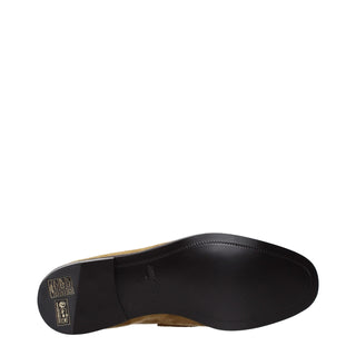 Brown Leather Slip-On Loafers