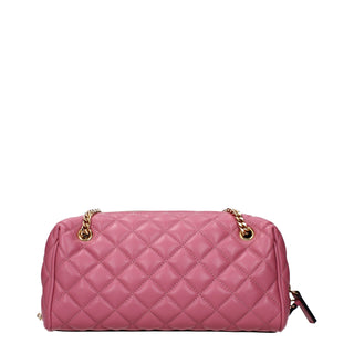 Pink Leather Shoulder Bag