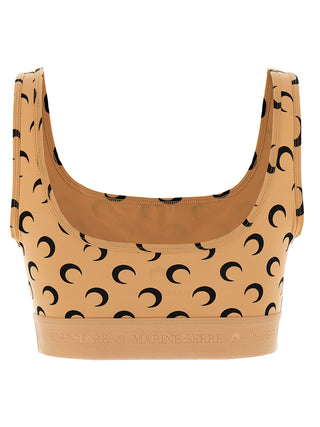 Beige Polyamide Sport Bra