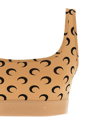 Beige Polyamide Sport Bra