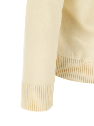 White Virgin Wool Cardigan