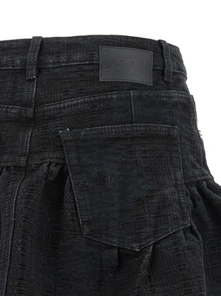 Black Cotton Long Skirt