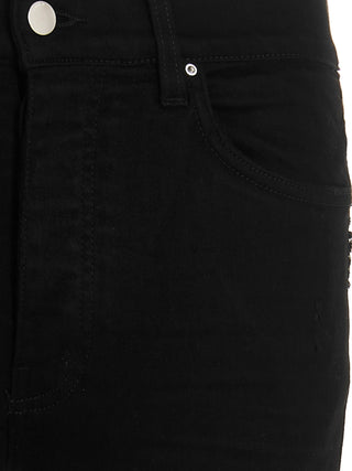 Black Cotton Skinny Jeans