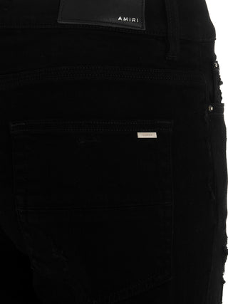 Black Cotton Skinny Jeans