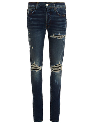 Blue Cotton Skinny Jeans