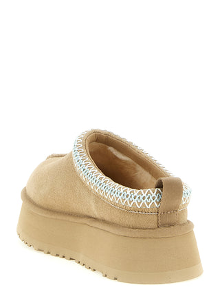 Beige Leather Mules