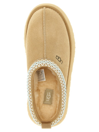 Beige Leather Mules