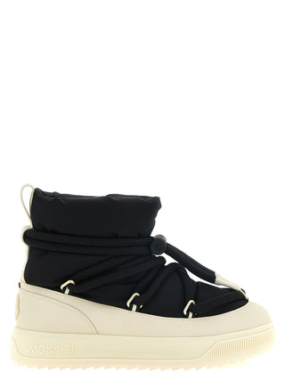 Black Polyamide Lace-Up Boots
