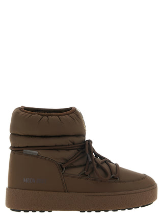 Brown Polyamide Flat Boots