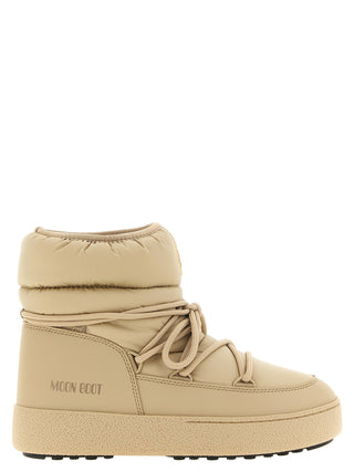Beige Polyamide Flat Boots