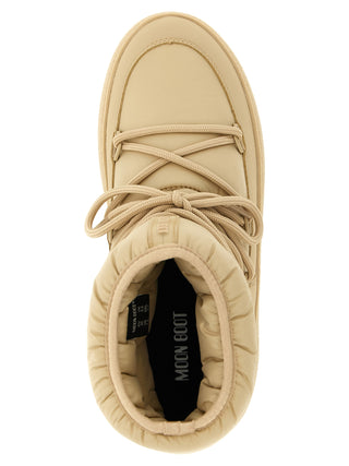 Beige Polyamide Flat Boots
