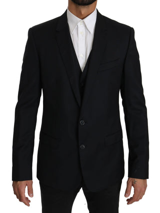 Blue Viscose Two-Piece Suit