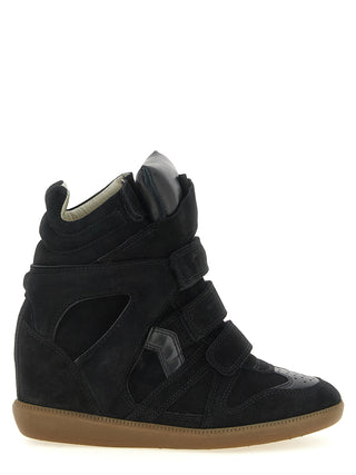 Black Cowhide High Top Sneakers