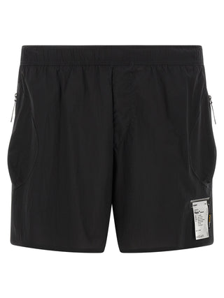 Black Polyamide Bermuda Shorts