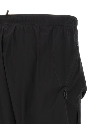 Black Polyamide Bermuda Shorts