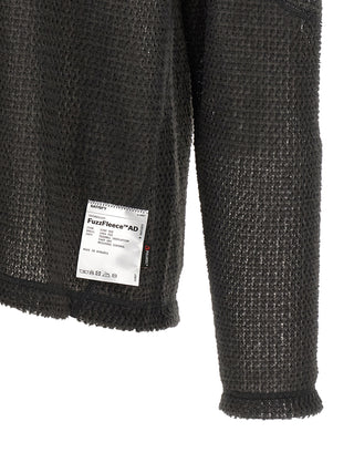 Gray Polyester Cardigan