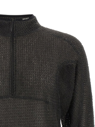 Black Polyester Sweatshirt