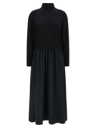 Black Wool Long Dress