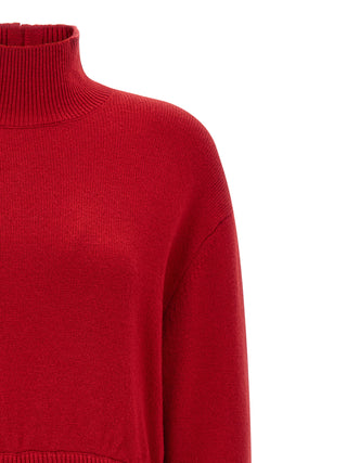 Red Wool Long Dress