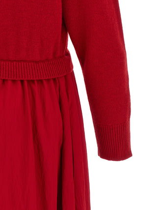 Red Wool Long Dress