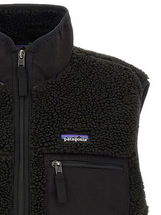 Black Polyester Sleeveless Jacket