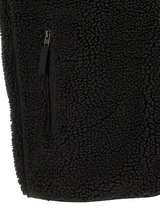 Black Polyester Sleeveless Jacket