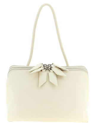 White Calfskin Shoulder Bag