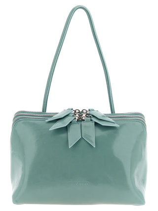 Blue Calfskin Shoulder Bag