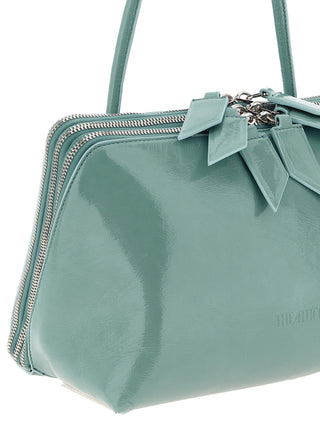 Blue Calfskin Shoulder Bag