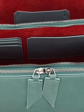Blue Calfskin Shoulder Bag