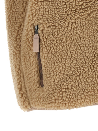Beige Polyester Sleeveless Jacket
