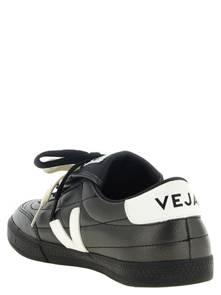 Black Calfskin Low Top Sneakers