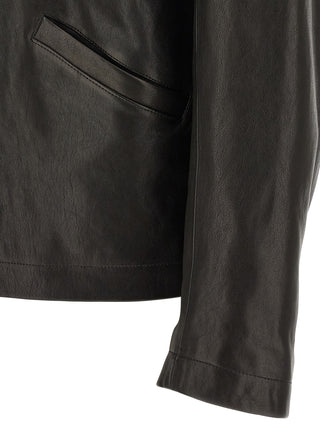 Black Calfskin Leather Jacket