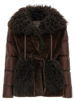 Brown Polyester Shell Jacket