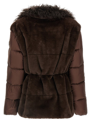 Brown Polyester Shell Jacket