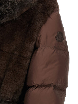 Brown Polyester Shell Jacket