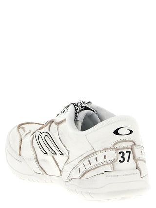 White Calfskin Athletic Sneakers