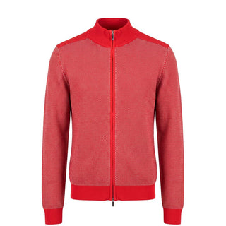 Red Cotton Men Sweater