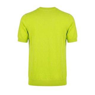 Green Cotton Men Sweater