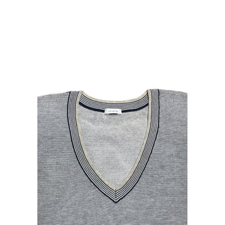 Blue Cotton Men Sweater