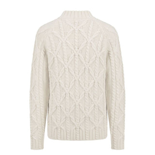 White Cotton Men's Sweater