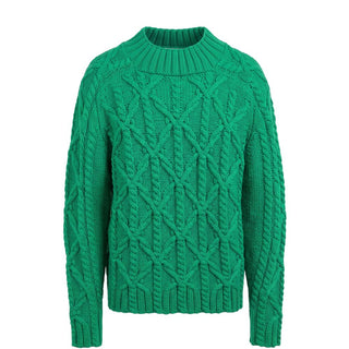 Green Cotton Men's Sweater