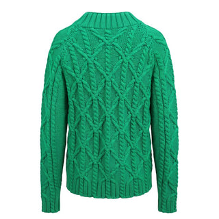 Green Cotton Men's Sweater