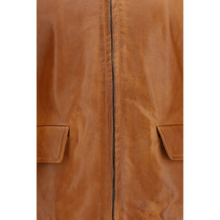 Brown Calf Leather Bos Taurus Leather Jacket