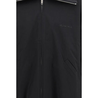 Black Cotton Full-Length Jacket